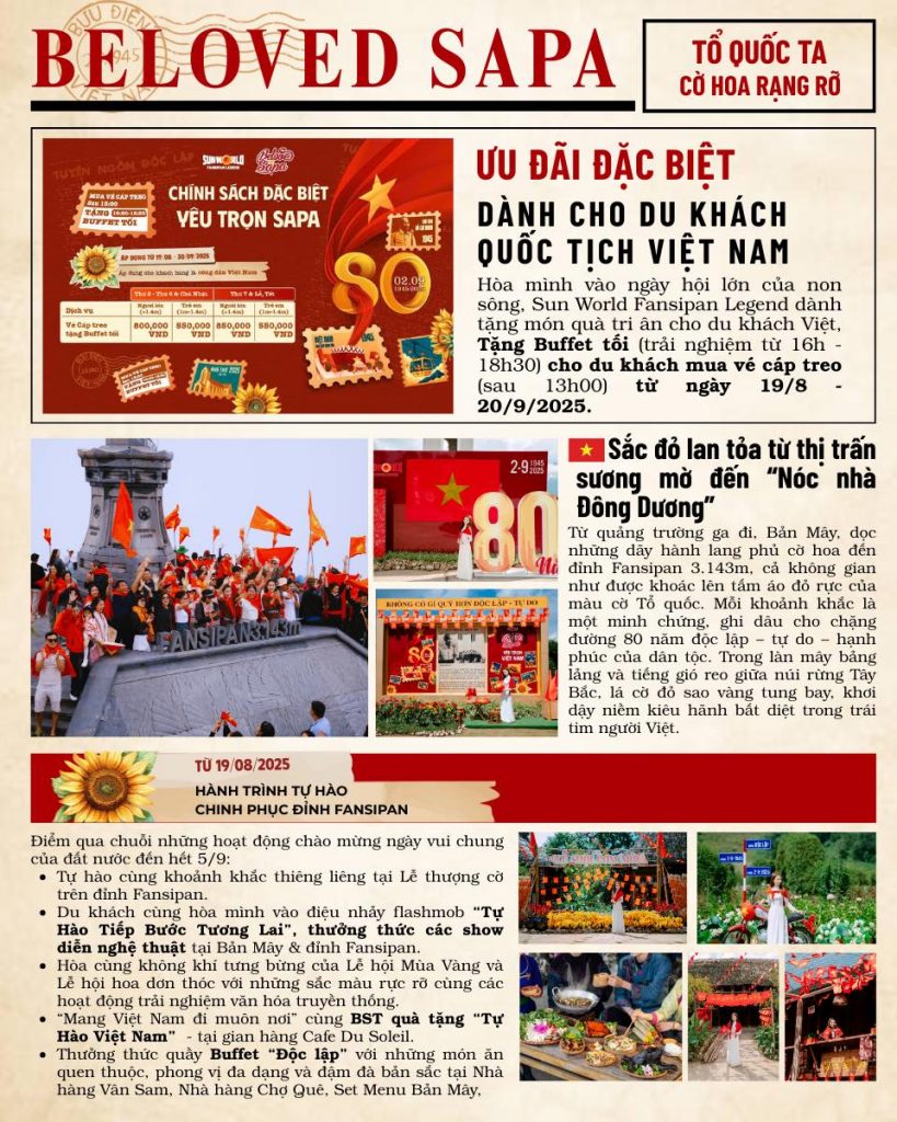 Đón Tết Độc Lập trên đỉnh Fansipan